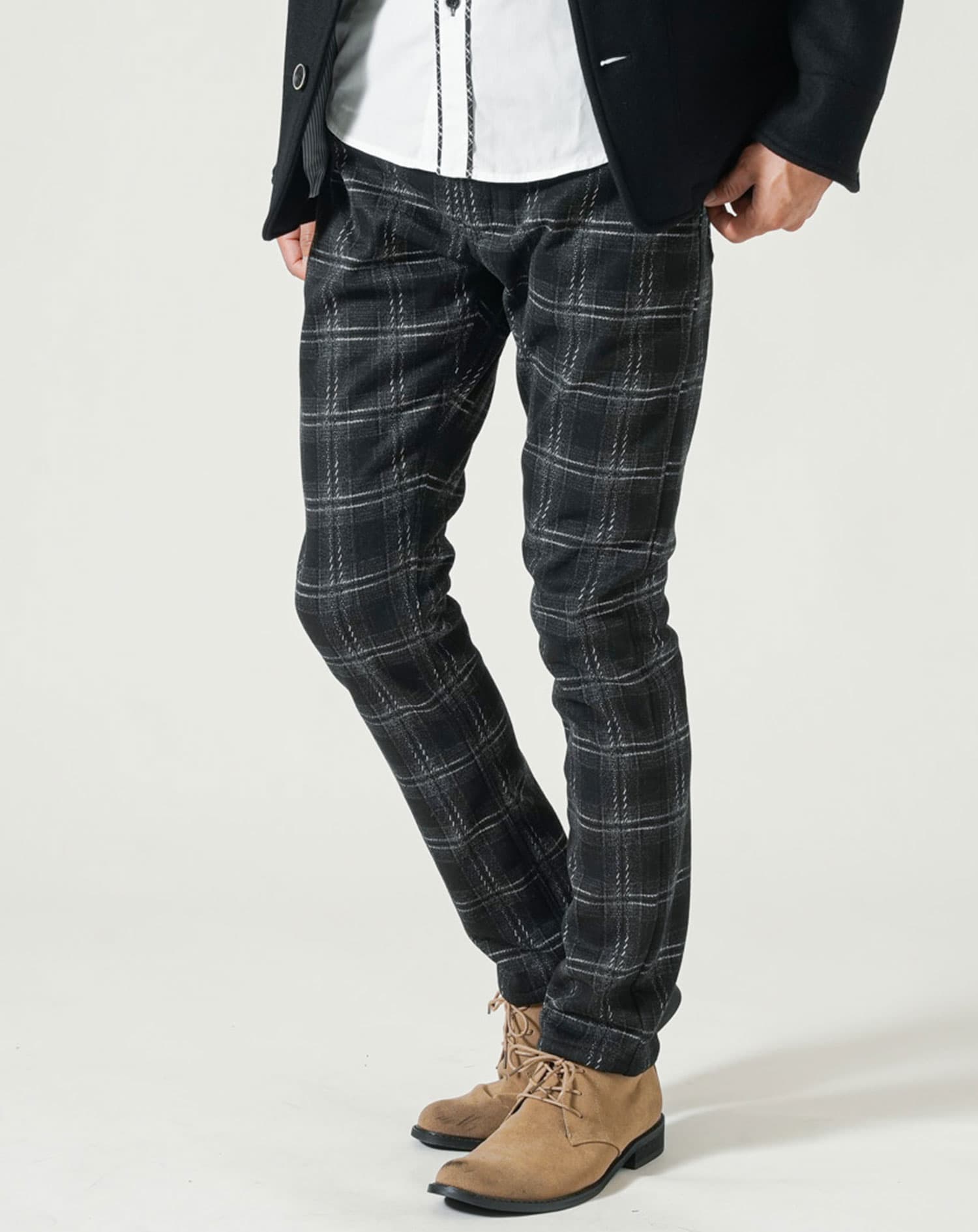 裏フリース極暖スリム見えパンツ