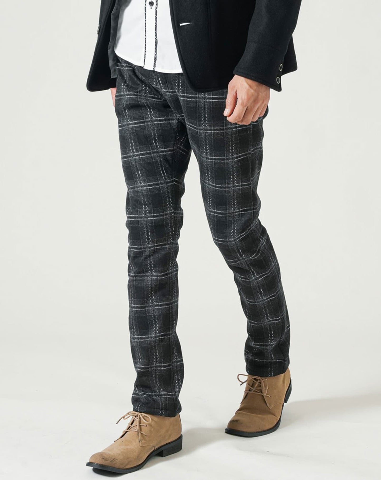 裏フリース極暖スリム見えパンツ