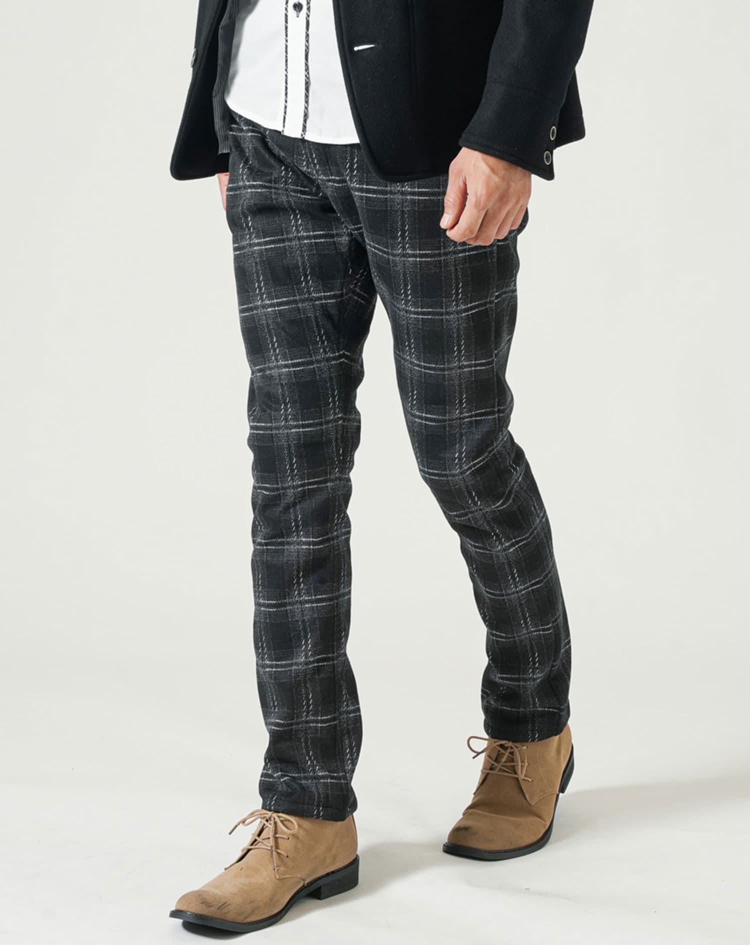 裏フリース極暖スリム見えパンツ