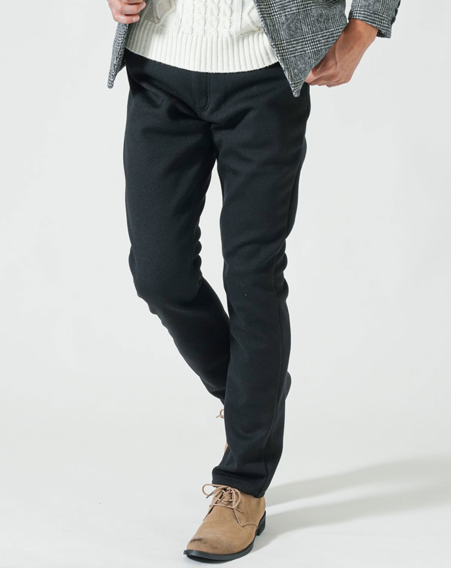 裏フリース極暖スリム見えパンツ