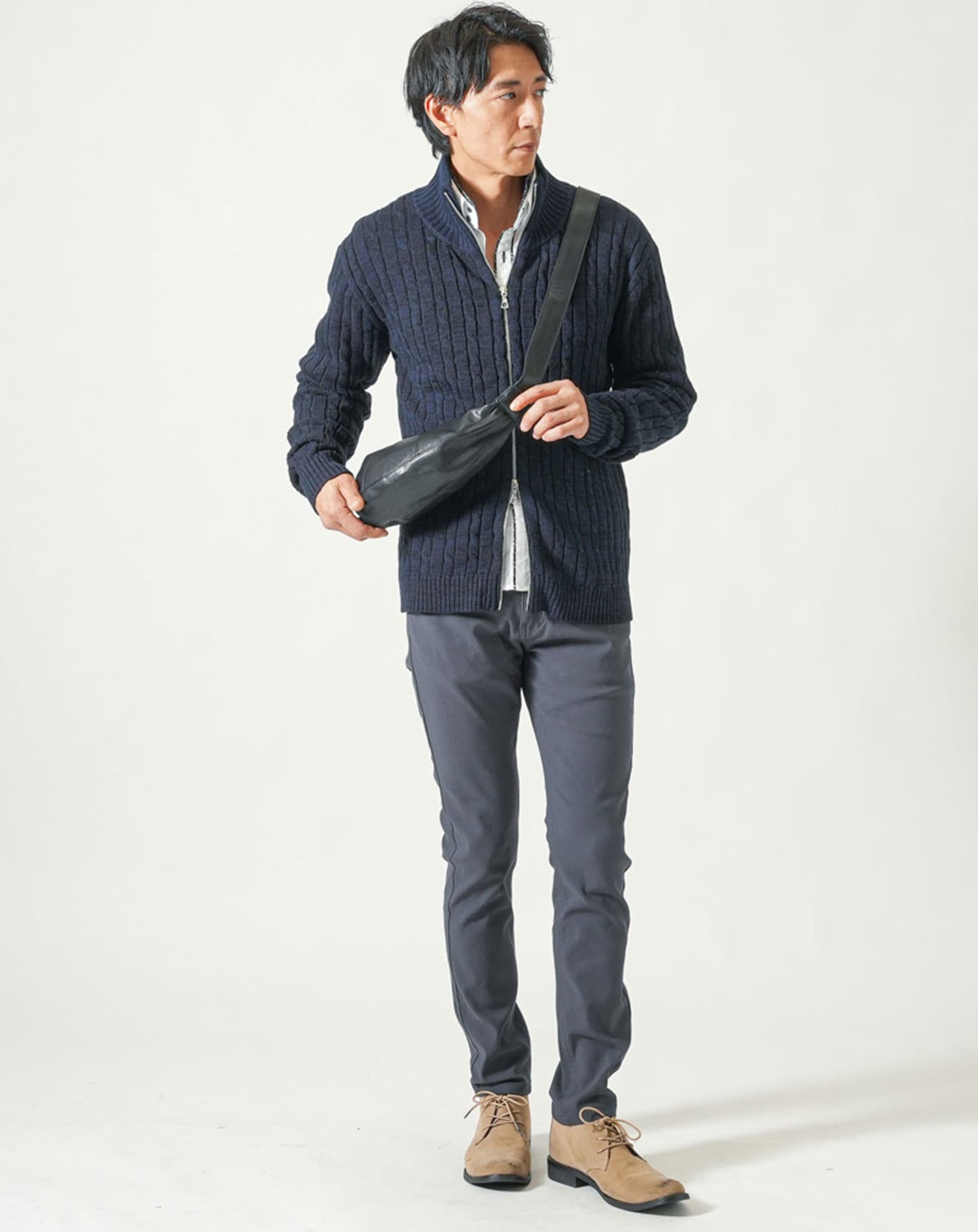 PUレザーボディバッグ