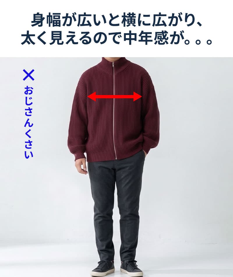 ケーブル編み込みジップアップスタンドニット