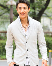 ランダムテレコショールカラーカーディガン