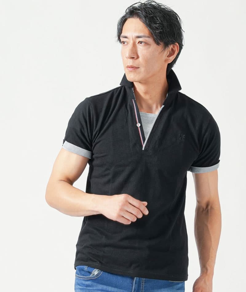 スキッパー ポロシャツ メンズ おしゃれ かっこいい ブランド