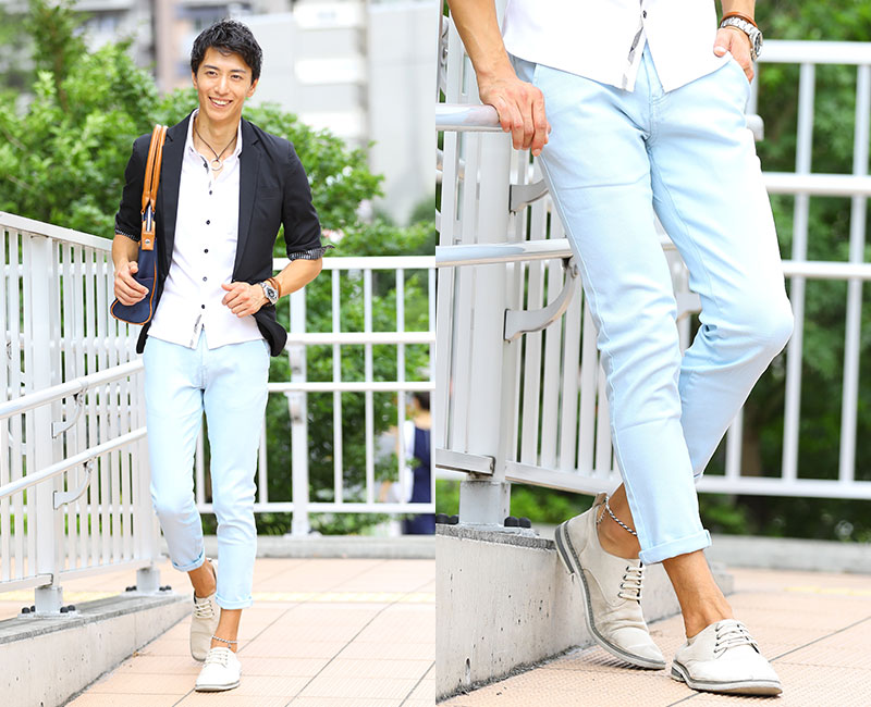 シンプルデザイン美シルエットアンクルカラーパンツ