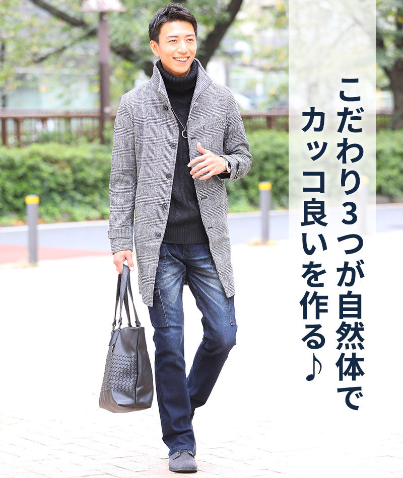 スリムストレッチブーツカットフレアデニムカーゴパンツ