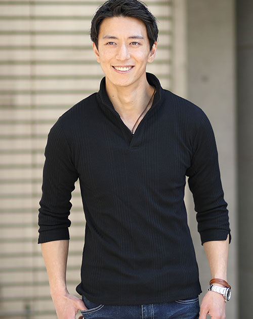 ランダムテレコ襟ワイヤー入り半袖・7分袖立ち襟スタンドカラースキッパーポロシャツ