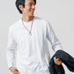 40代メンズ3点コーデセット　黒長袖テーラードジャケット×白長袖Tシャツ×黒スリムトラウザーパンツ