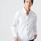 40代メンズ3点コーデセット　ネイビー長袖ジャケット×白長袖日本製シャツ×黒スリムチノパンツ