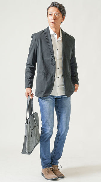 30代メンズの春におすすめのジャケット×デニムコーデ