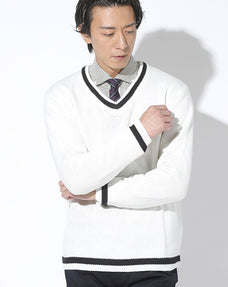 7GVネックチルデンニットセーター