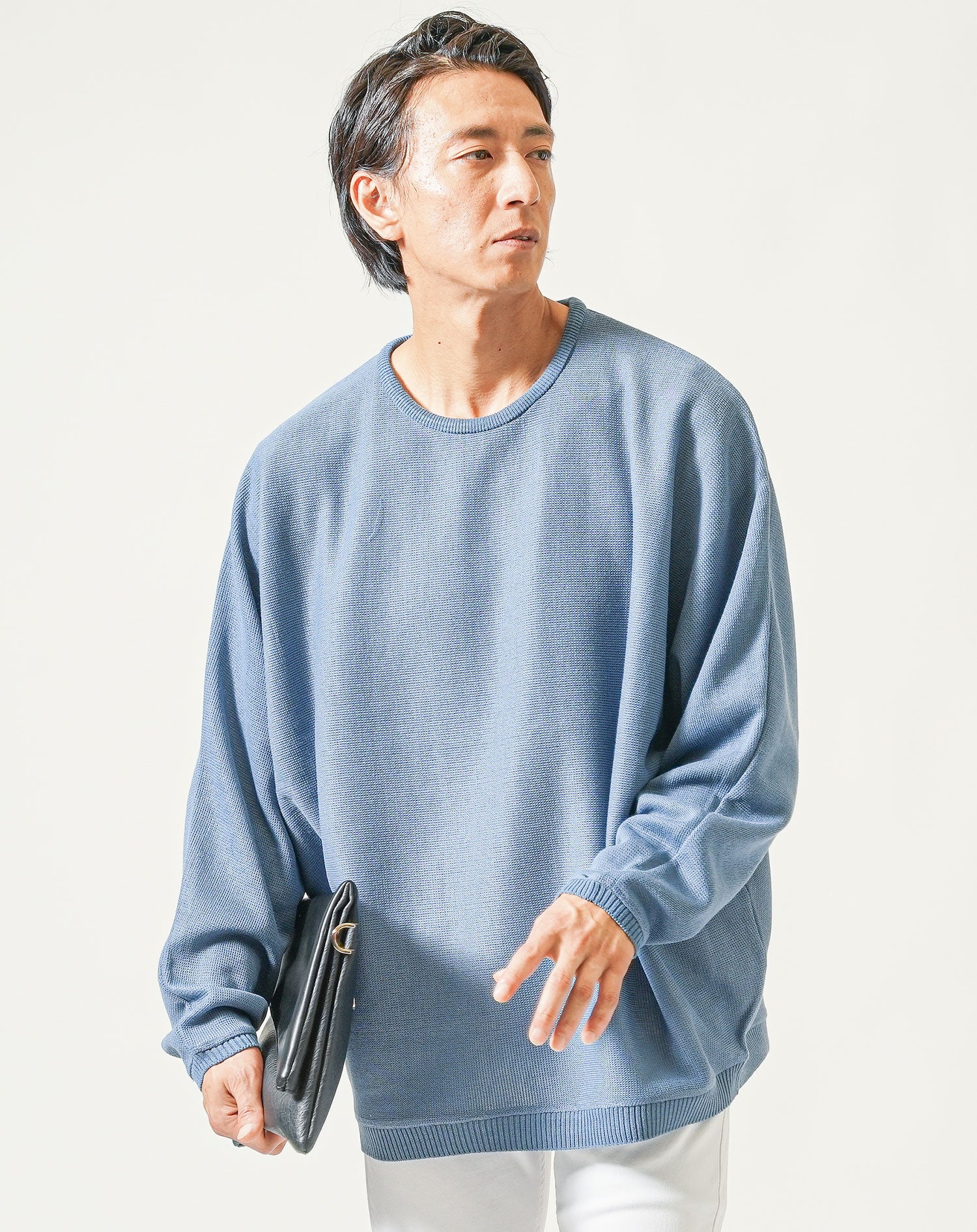 ユニクロ メンズセーター Ｌサイズ ブルー - ニット