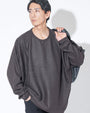 ドルマンスリーブゆったり長袖クルーネックニット