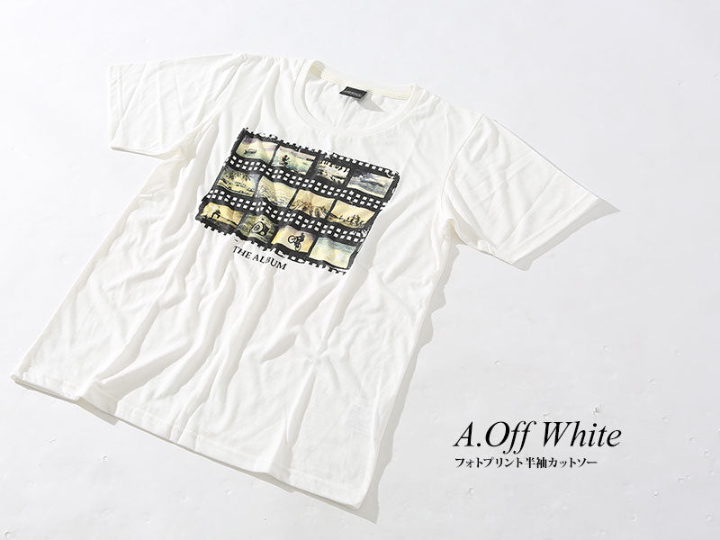 フォトプリント半袖カットソー
