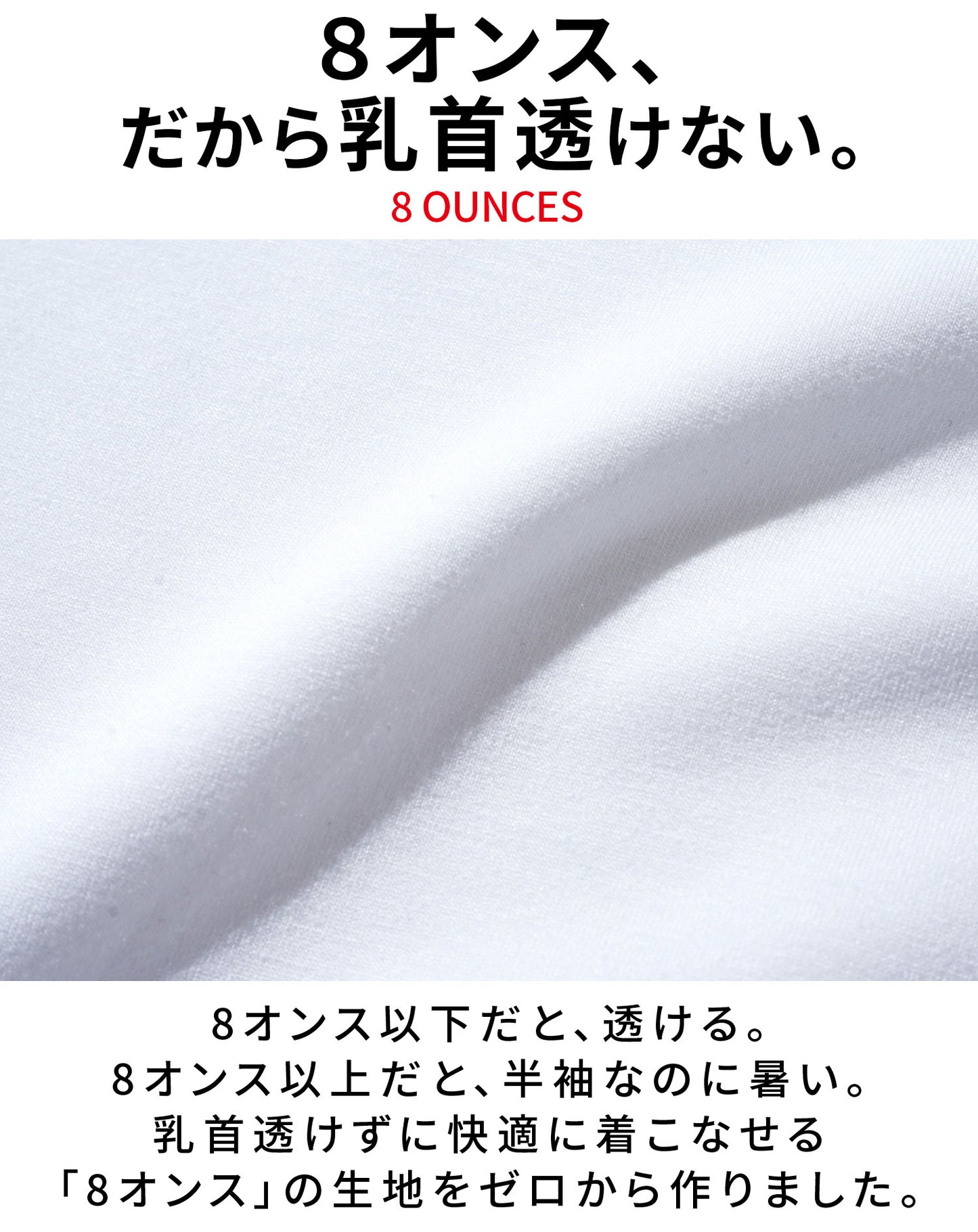 乳首透けしにくい接触冷感スリムフィット半袖VネックTシャツ