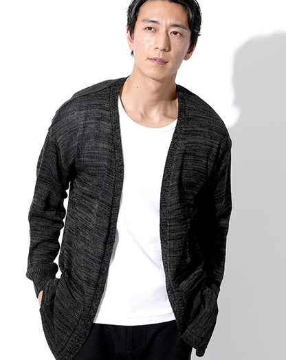 麻タッチロングカーディガン Biz