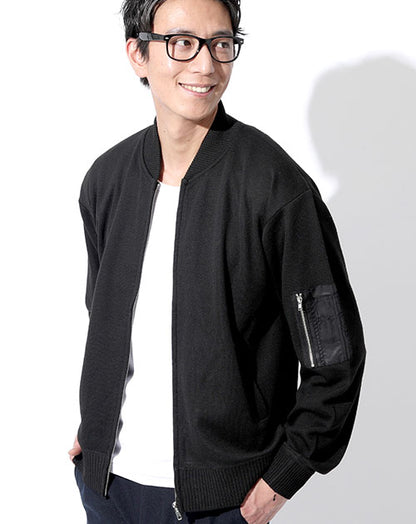 MA1風ニットジャケット Biz