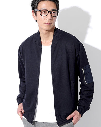 MA1風ニットジャケット Biz