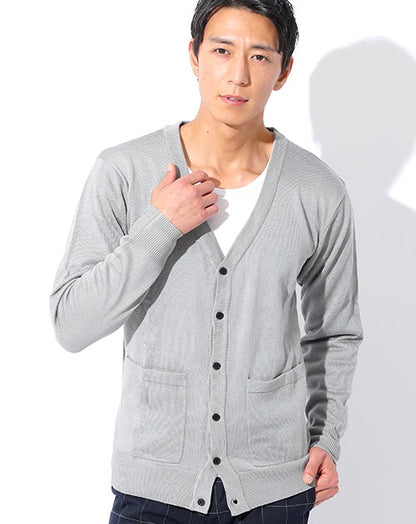 ドライタッチシンプルVネックニットカーディガン Biz