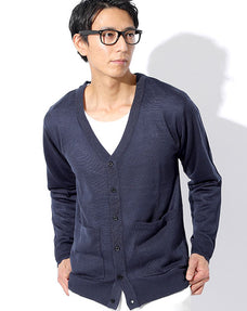 ドライタッチシンプルVネックニットカーディガン