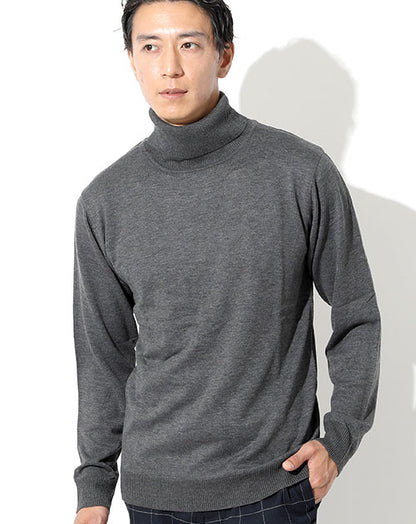 低静電アンチピリングウォッシャブルタートルネック Biz
