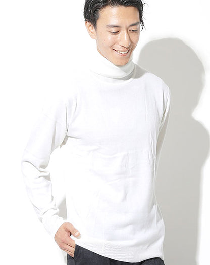 低静電アンチピリングウォッシャブルタートルネック Biz