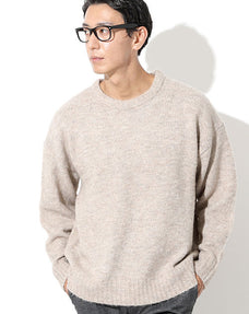 ヤクタッチローゲージルーズシルエットニットセーター