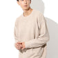 ストレッチヤーンルーズシルエットクルーネックニットセーター Biz