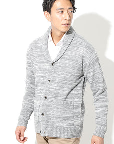 ショールカラーカーディガン