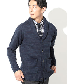 ショールカラーカーディガン