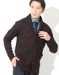 ショールカラーカーディガン