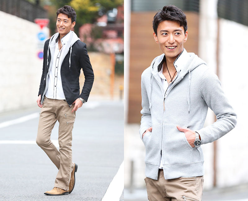 ビッグワッフルダブルジップパーカー ｜ メンズファッション通販 MENZ