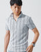 40代・50代の男性におすすめハーフジップスタンドカラー半袖ポロシャツ