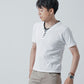 Tシャツ カットソー メンズ 半袖 Vネック おしゃれ ブランド 人気 おすすめ 無地 コーデ 40代 50代 大きいサイズ ワッフル素材