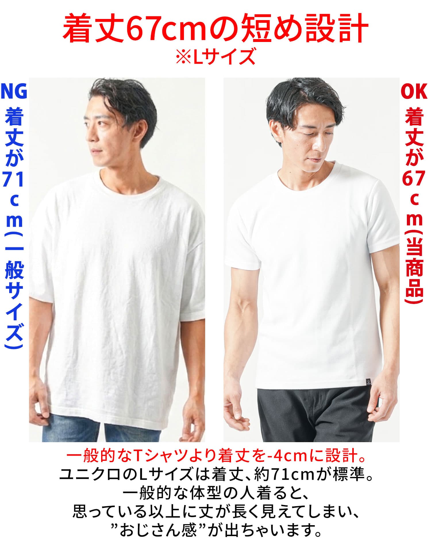 乳首が透けにくい厚手生地クルーネック・Vネック半袖Tシャツ