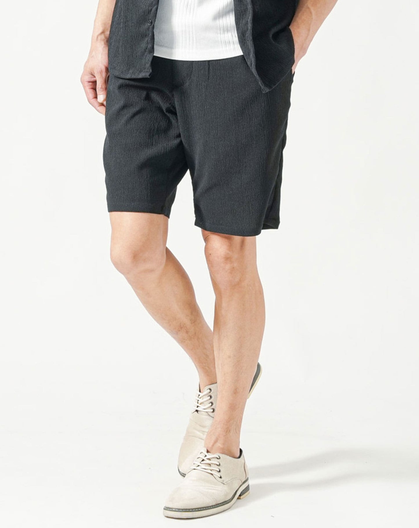 ブラック(ハーフパンツ)　H183cmW63kg 着用サイズ:Ｌ