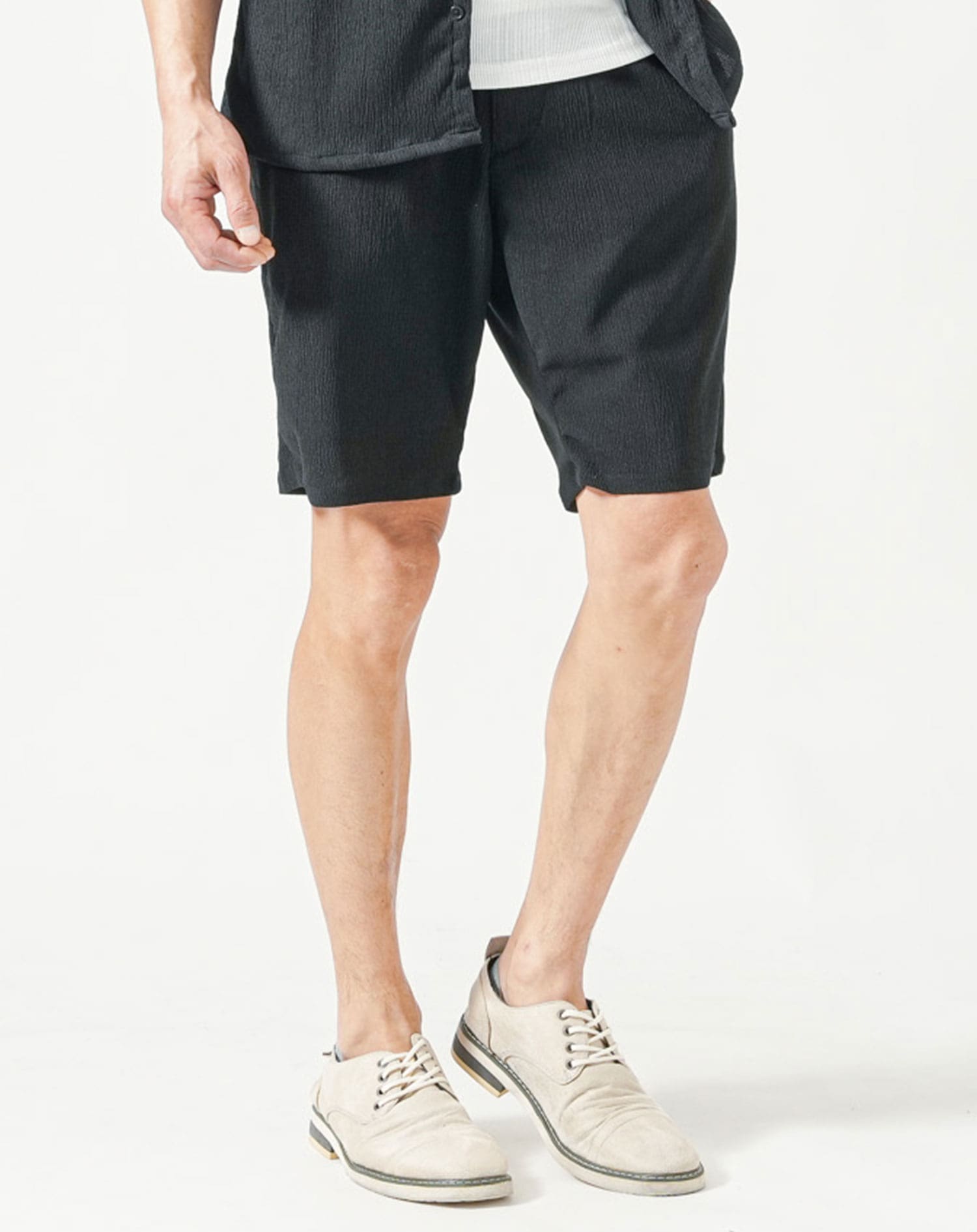 ブラック(ハーフパンツ)　H183cmW63kg 着用サイズ:Ｌ