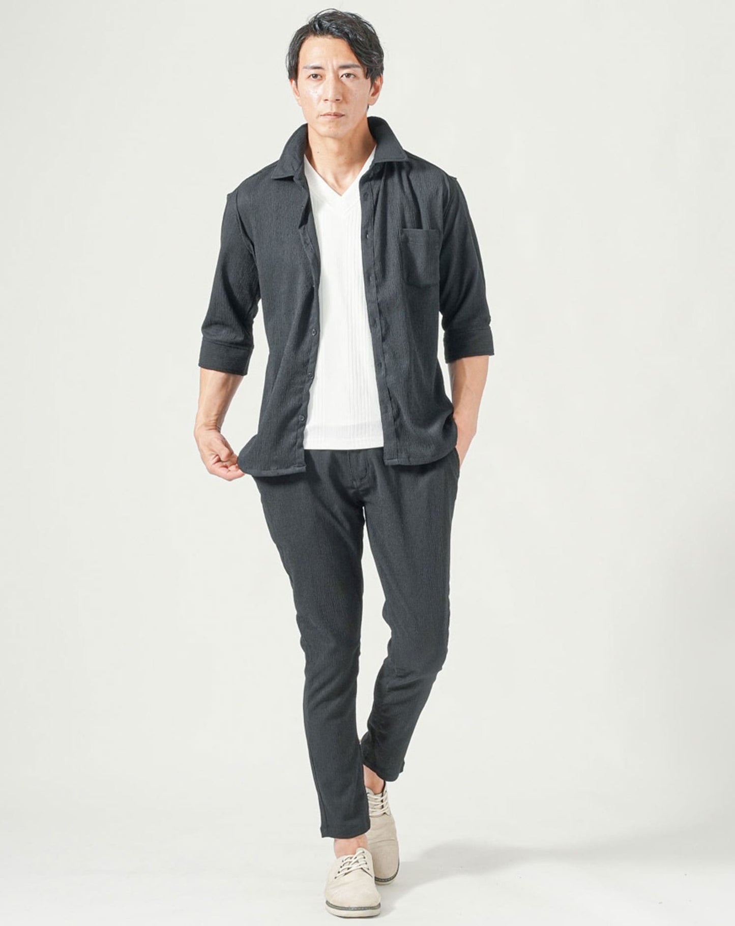 ブラック(ロングパンツ)　H183cmW63kg 着用サイズ:Ｌ