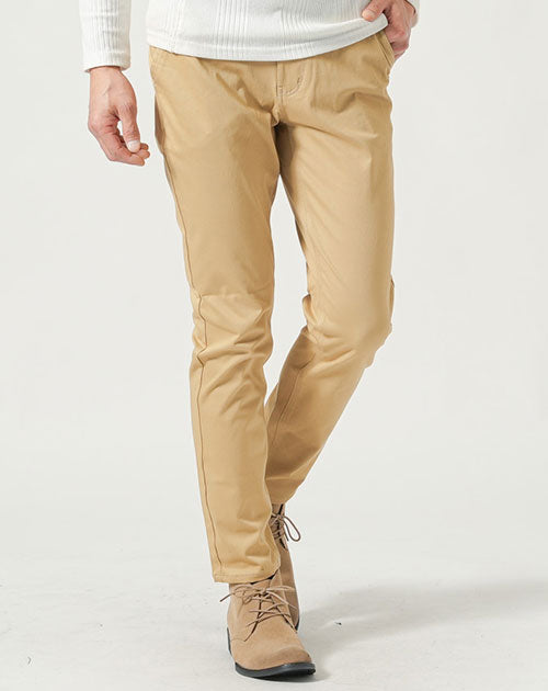 形態安定スキニーテーパードストレッチチノパンツ