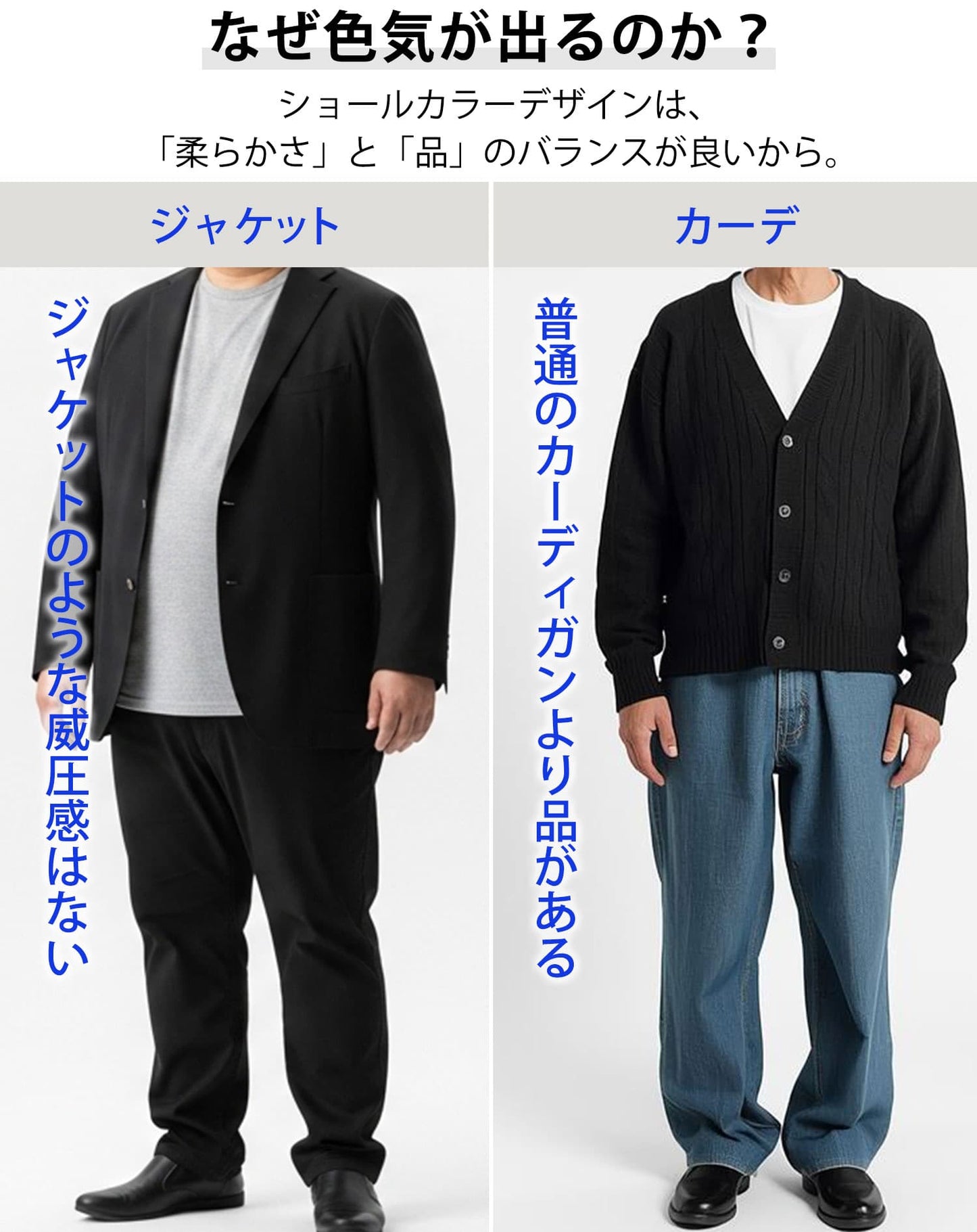 ワッフルショールカラーカーディガン