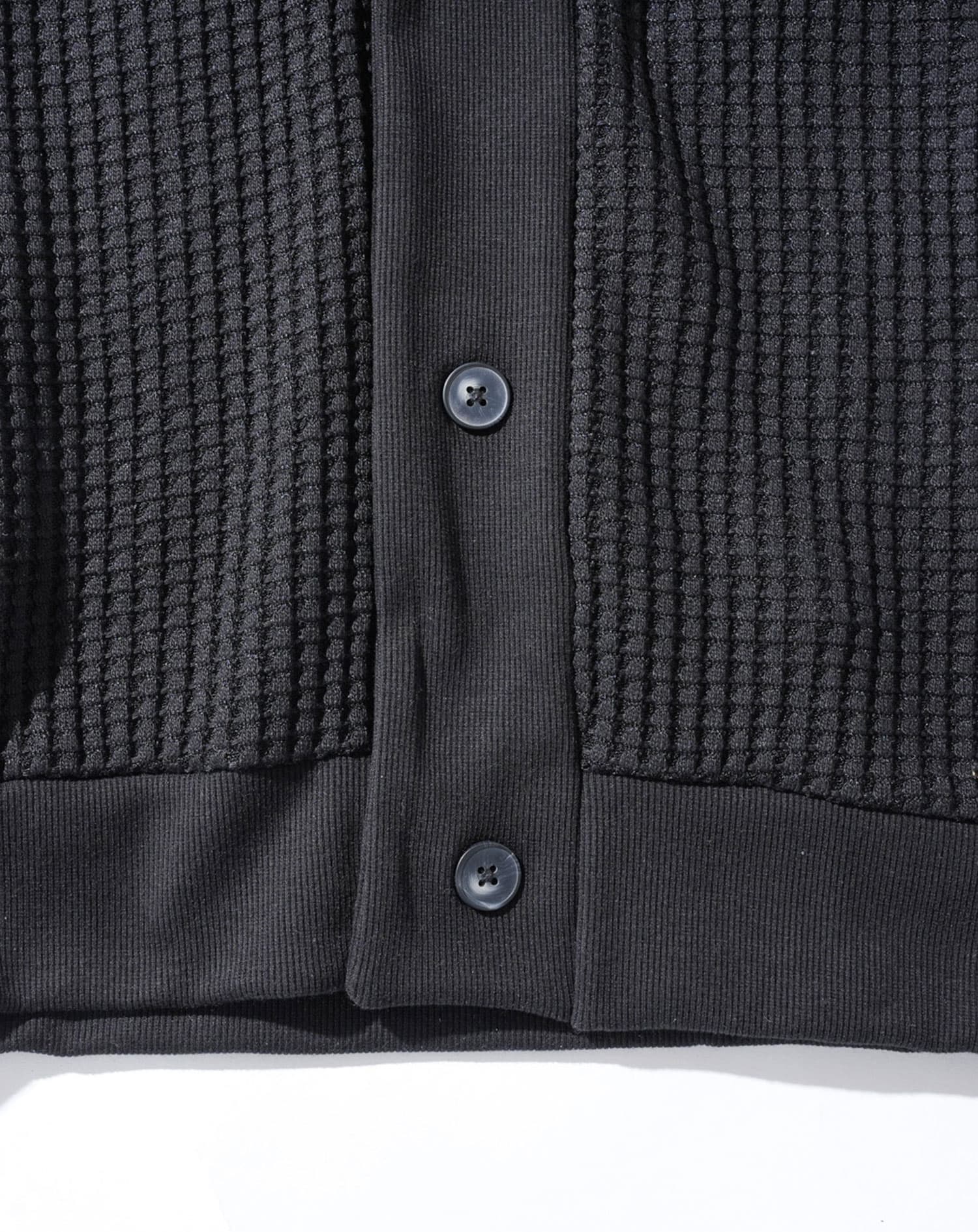 ワッフルショールカラーカーディガン