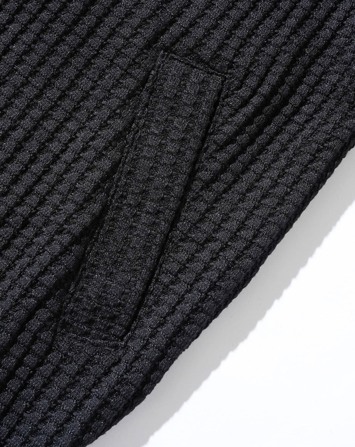 ワッフルショールカラーカーディガン