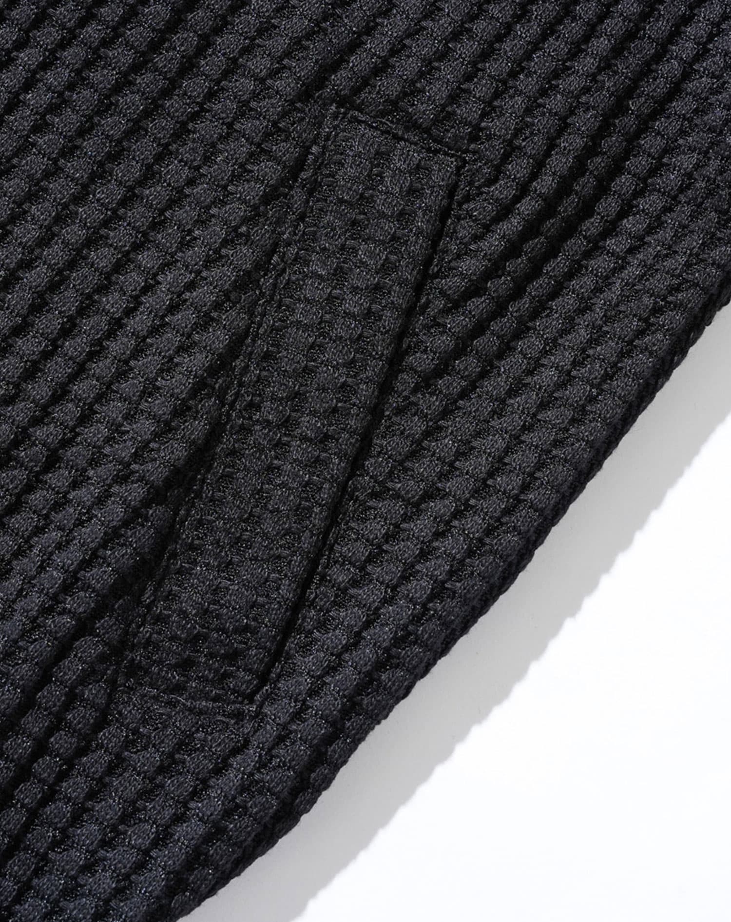 ワッフルショールカラーカーディガン