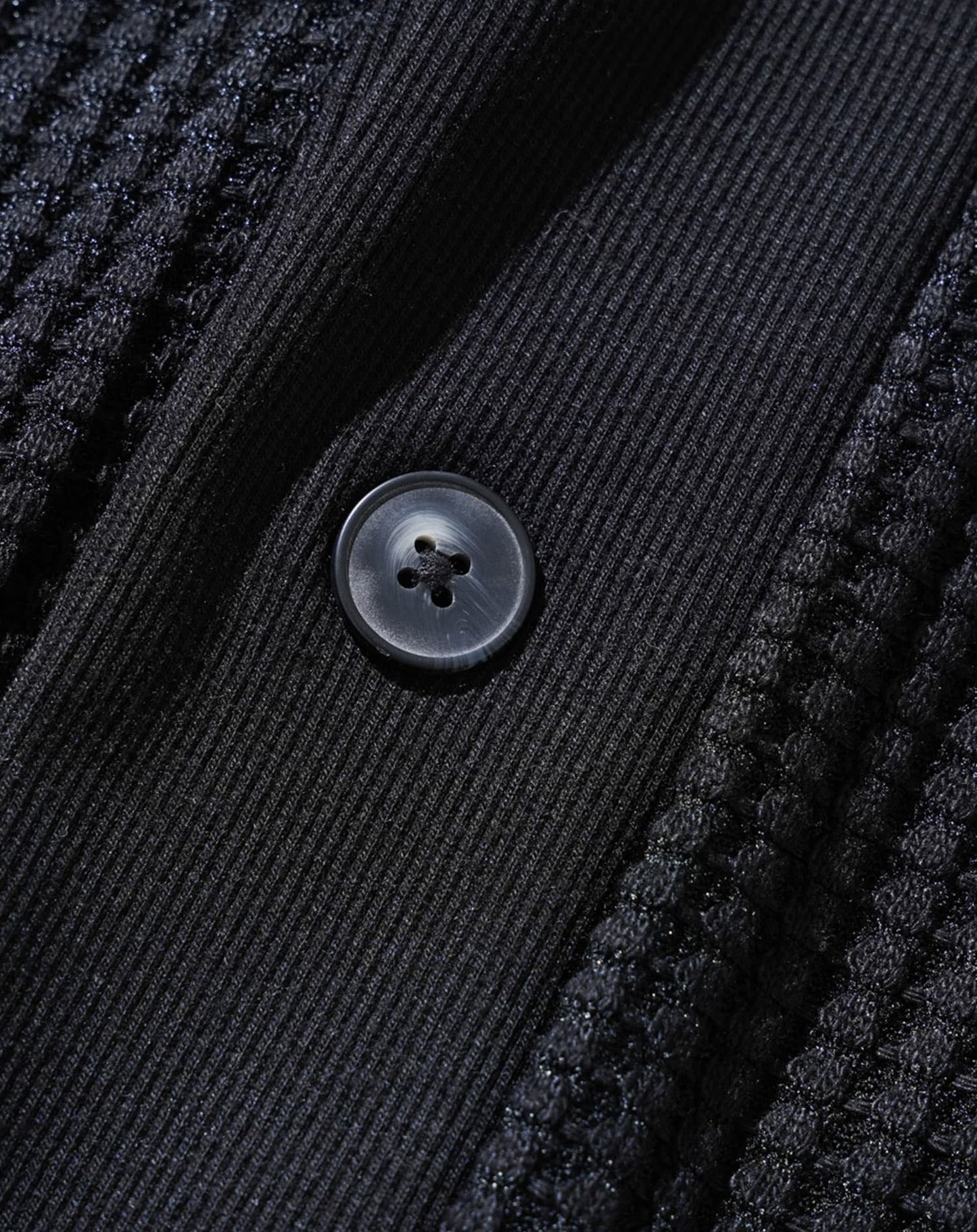 ワッフルショールカラーカーディガン