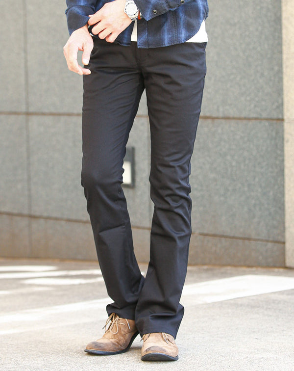 【脚長効果+3cmが期待できるこだわりシルエット】スキニーストレッチブーツカットチノパンツ