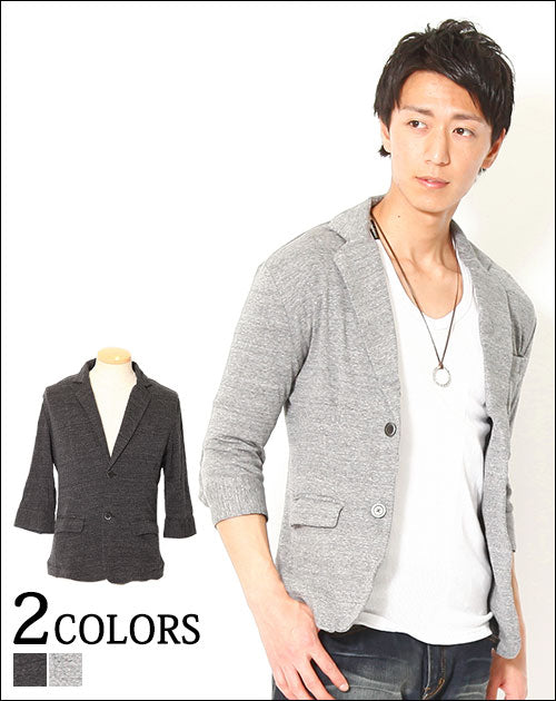 カット地７分袖テーラードジャケット