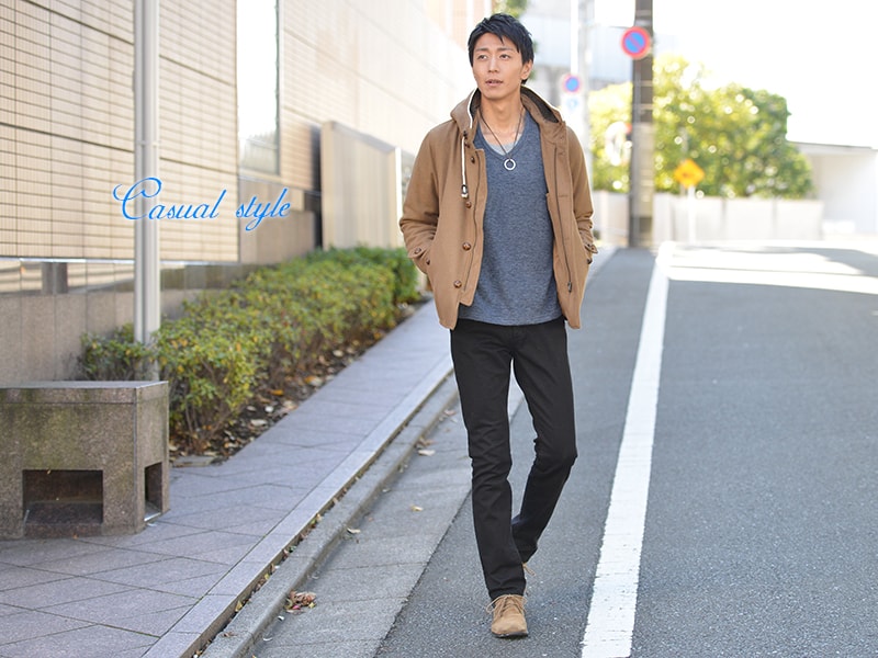 シャギー調ニット×長袖無地カットソー　2点セット