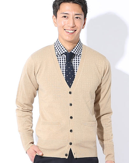 メリノウール混ハイゲージニットカーディガン Biz