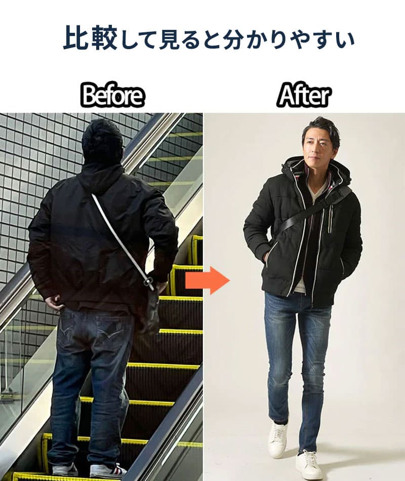 がっちり体型の方におすすめトリコロールデザインパイピングフード付き中綿ダウンジャケット