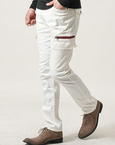 ストレッチツイル素材ホワイトパンツ